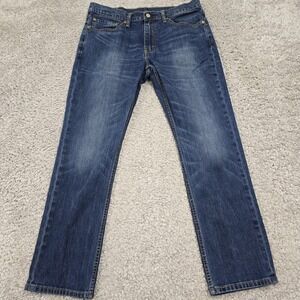 Levi's 511 Mens Blue Slim Straight‎ Stretch Denim Jeans 34x30 (Fits 32x29)
